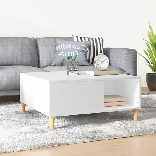 Coffee table, white, 80x80x36.5 cm, processed wood