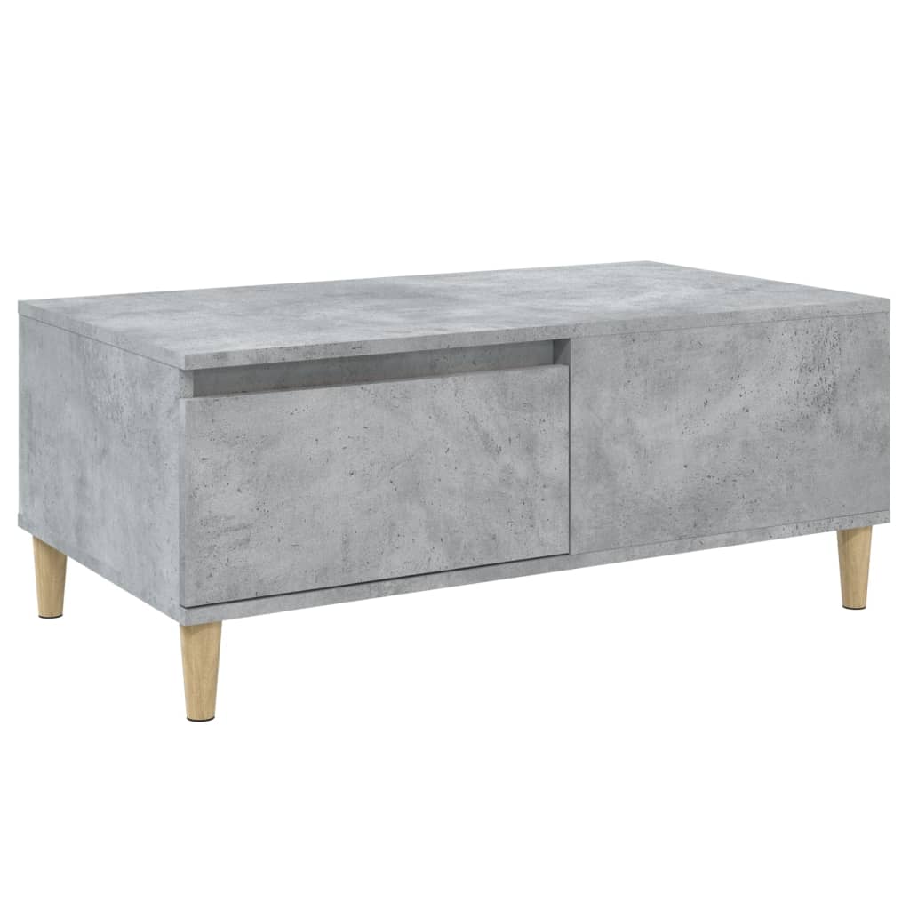 Coffee table, concrete grey, 90x50x36.5 cm, composite wood