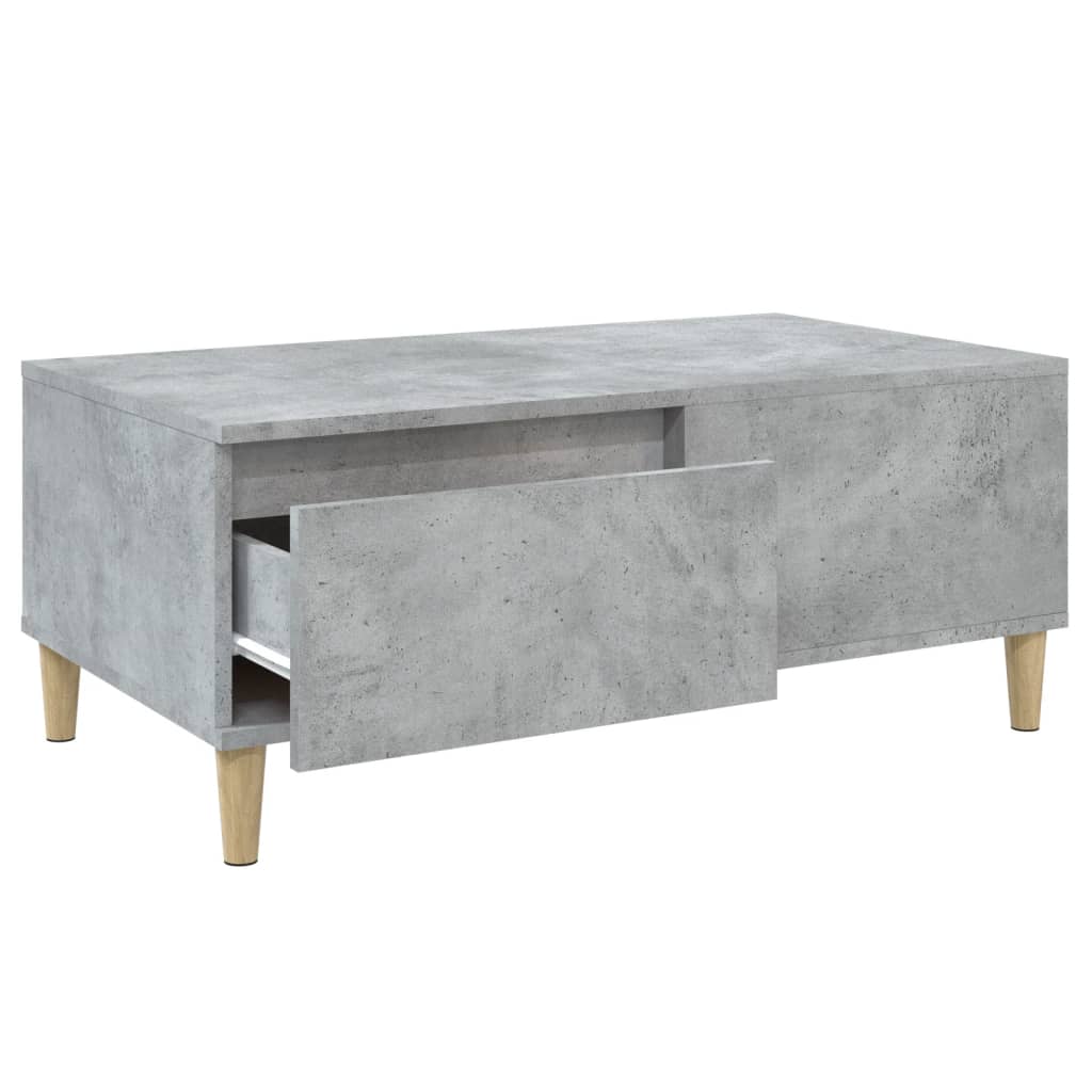 Coffee table, concrete grey, 90x50x36.5 cm, composite wood