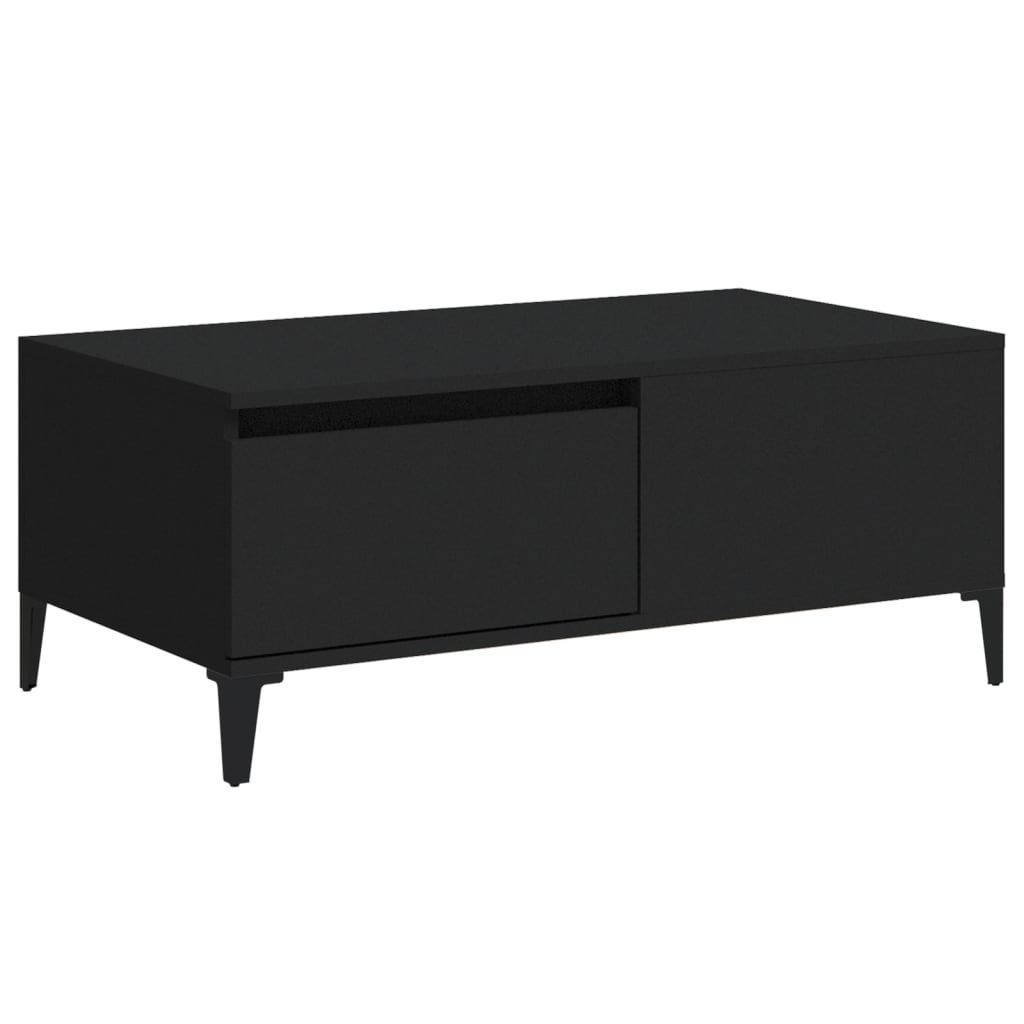 Coffee table, black, 90x50x36.5 cm, composite wood