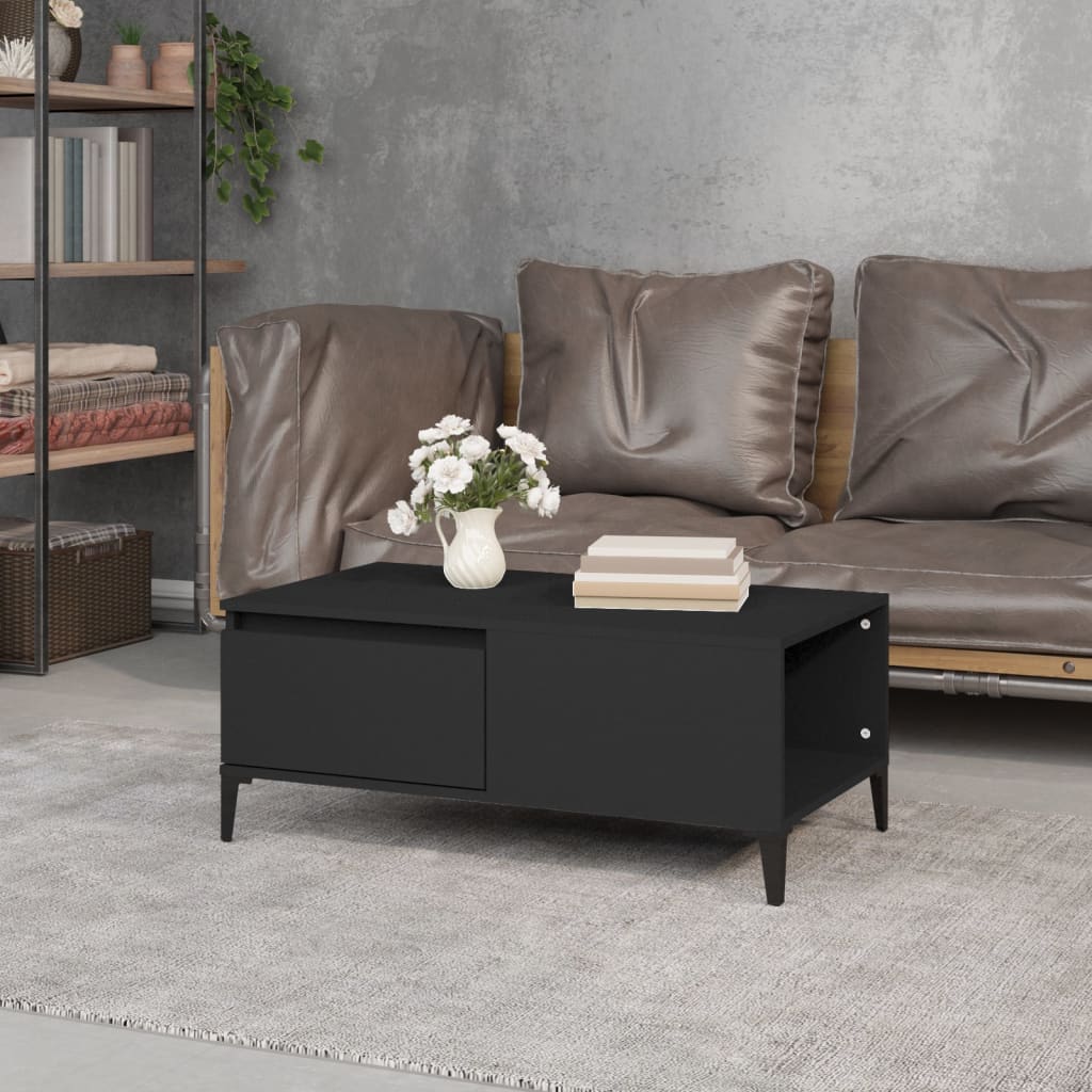 Coffee table, black, 90x50x36.5 cm, composite wood