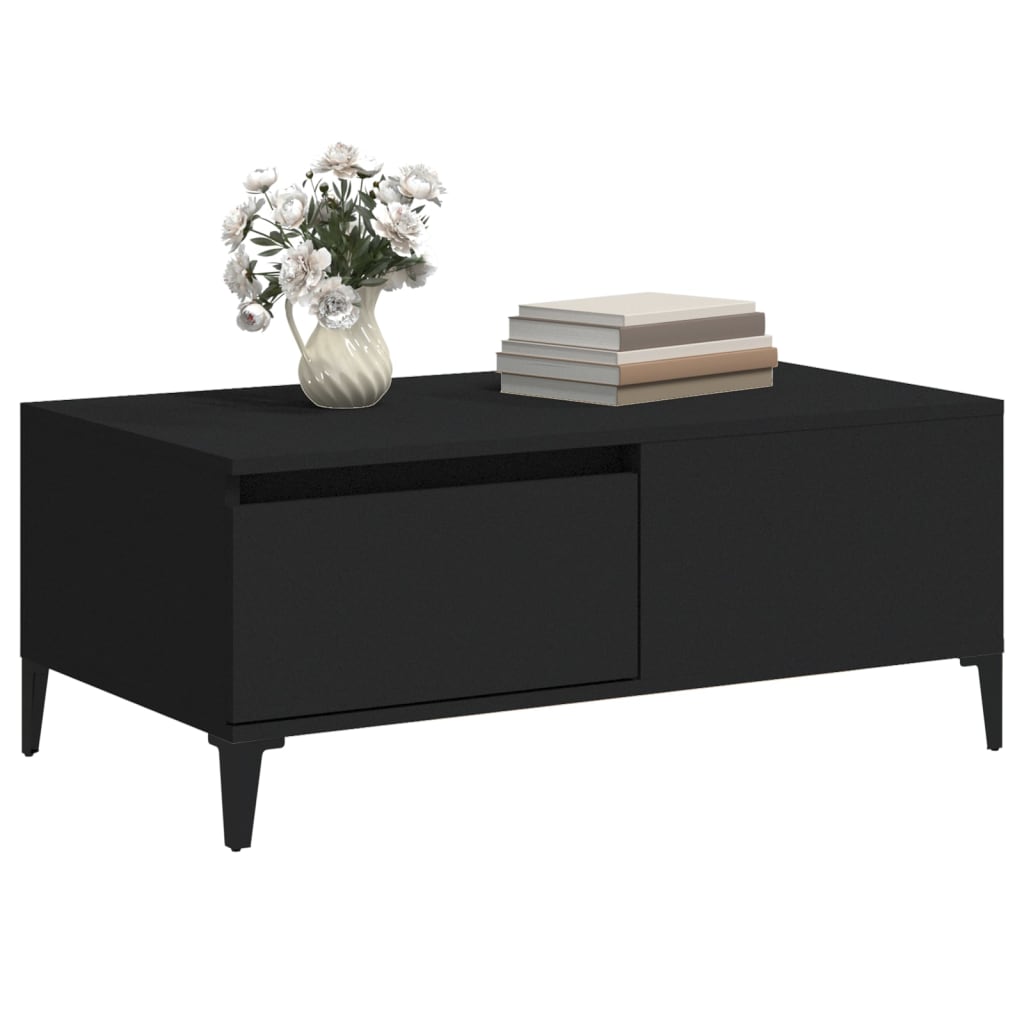 Coffee table, black, 90x50x36.5 cm, composite wood