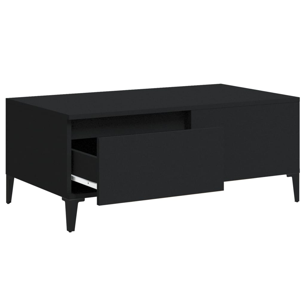 Coffee table, black, 90x50x36.5 cm, composite wood