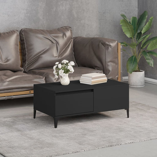 Coffee table, black, 90x50x36.5 cm, composite wood