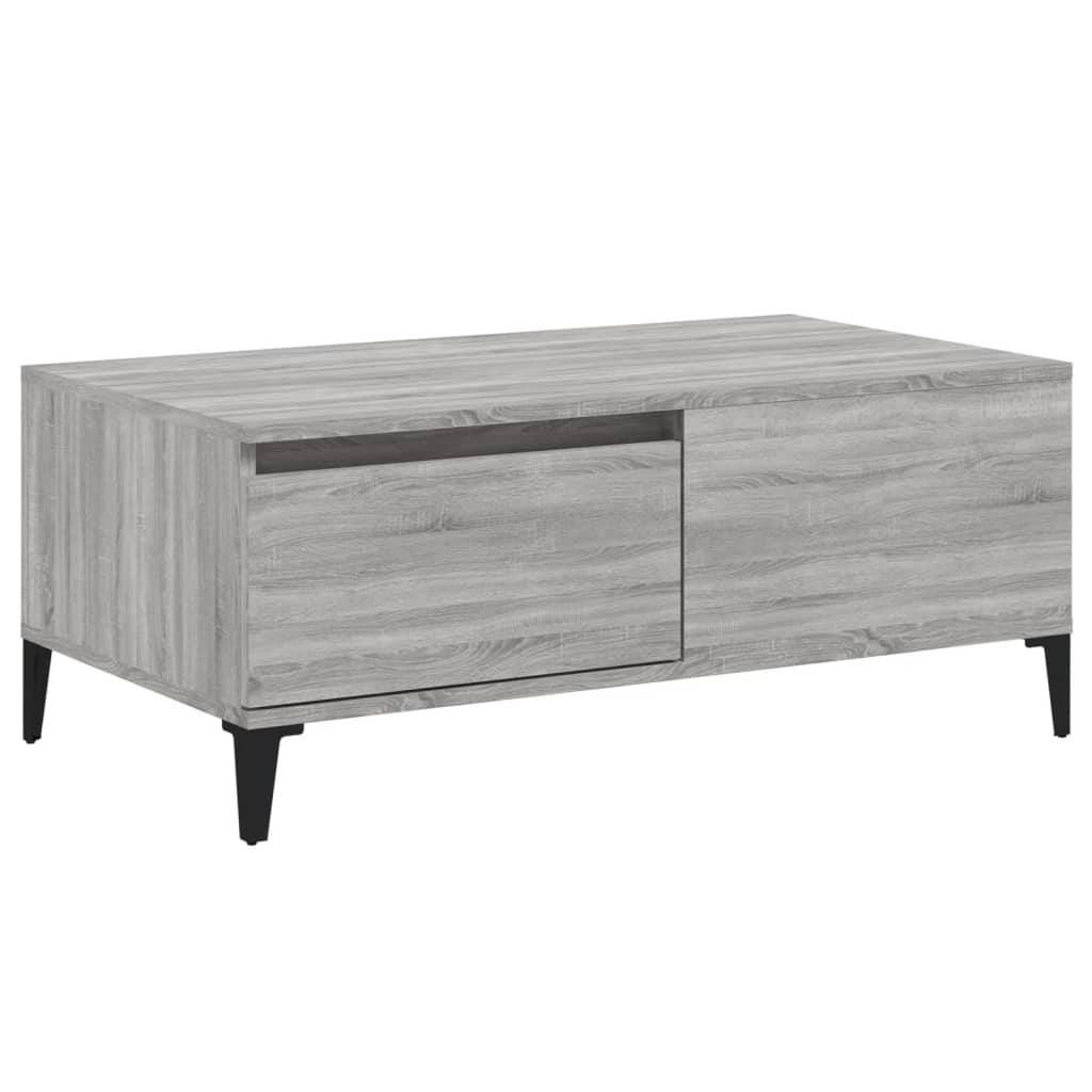 Coffee table, sonoma grey, 90x50x36.5 cm, processed wood