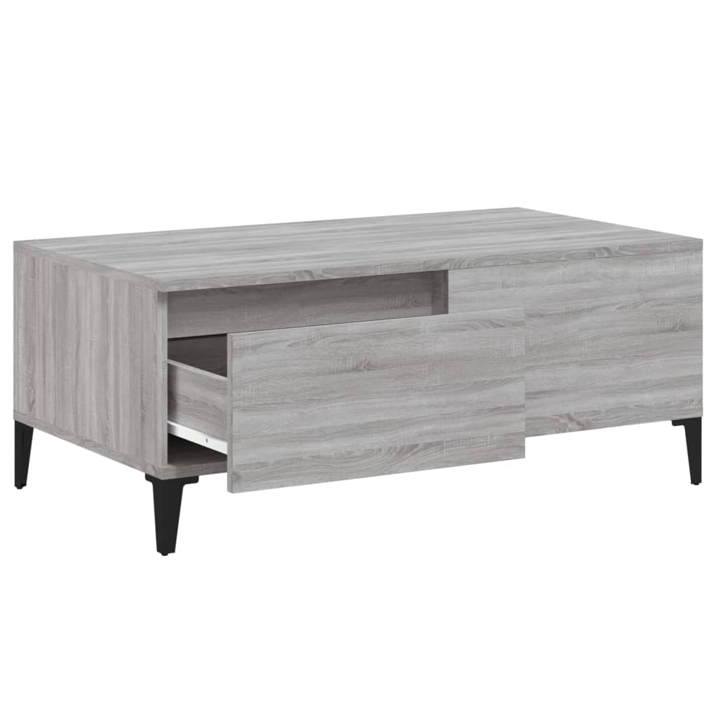 Coffee table, sonoma grey, 90x50x36.5 cm, processed wood