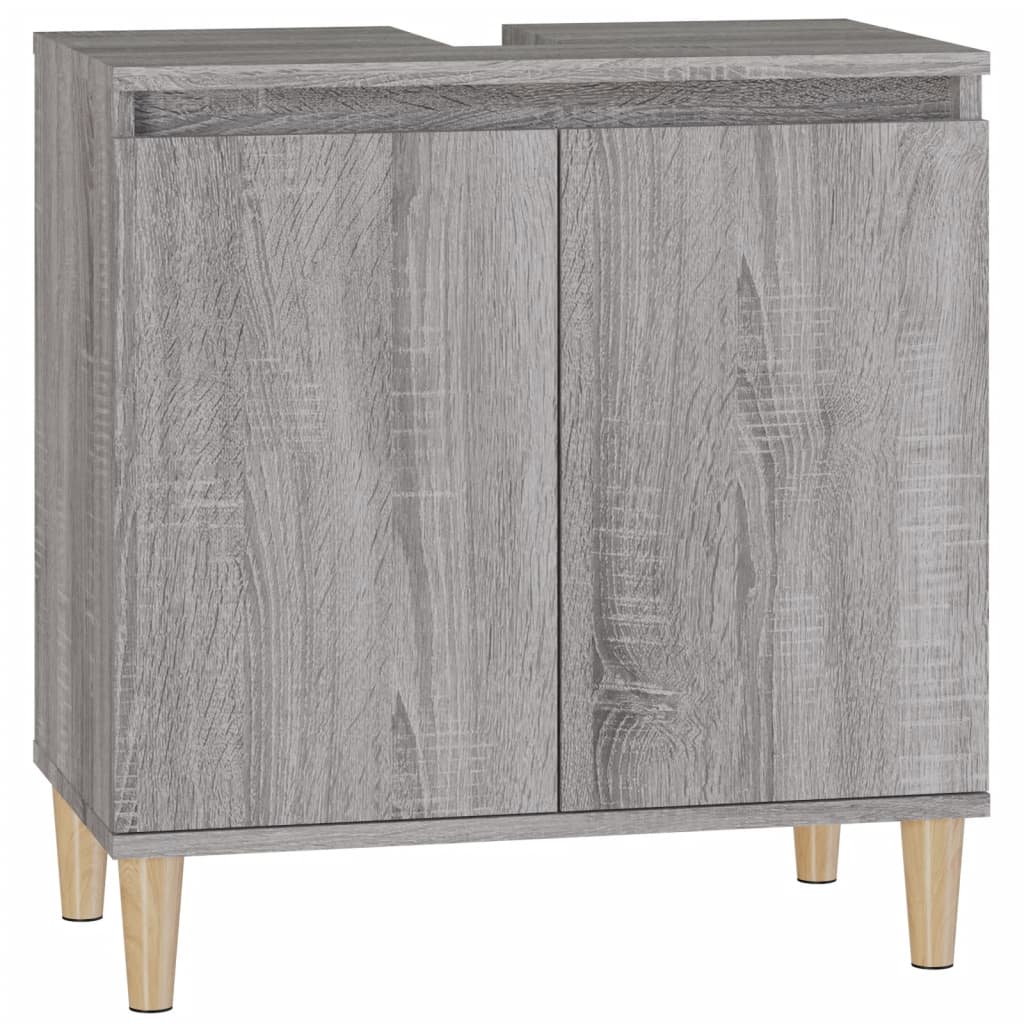 Sink cabinet, sonoma grey, 58x33x60 cm, processed wood