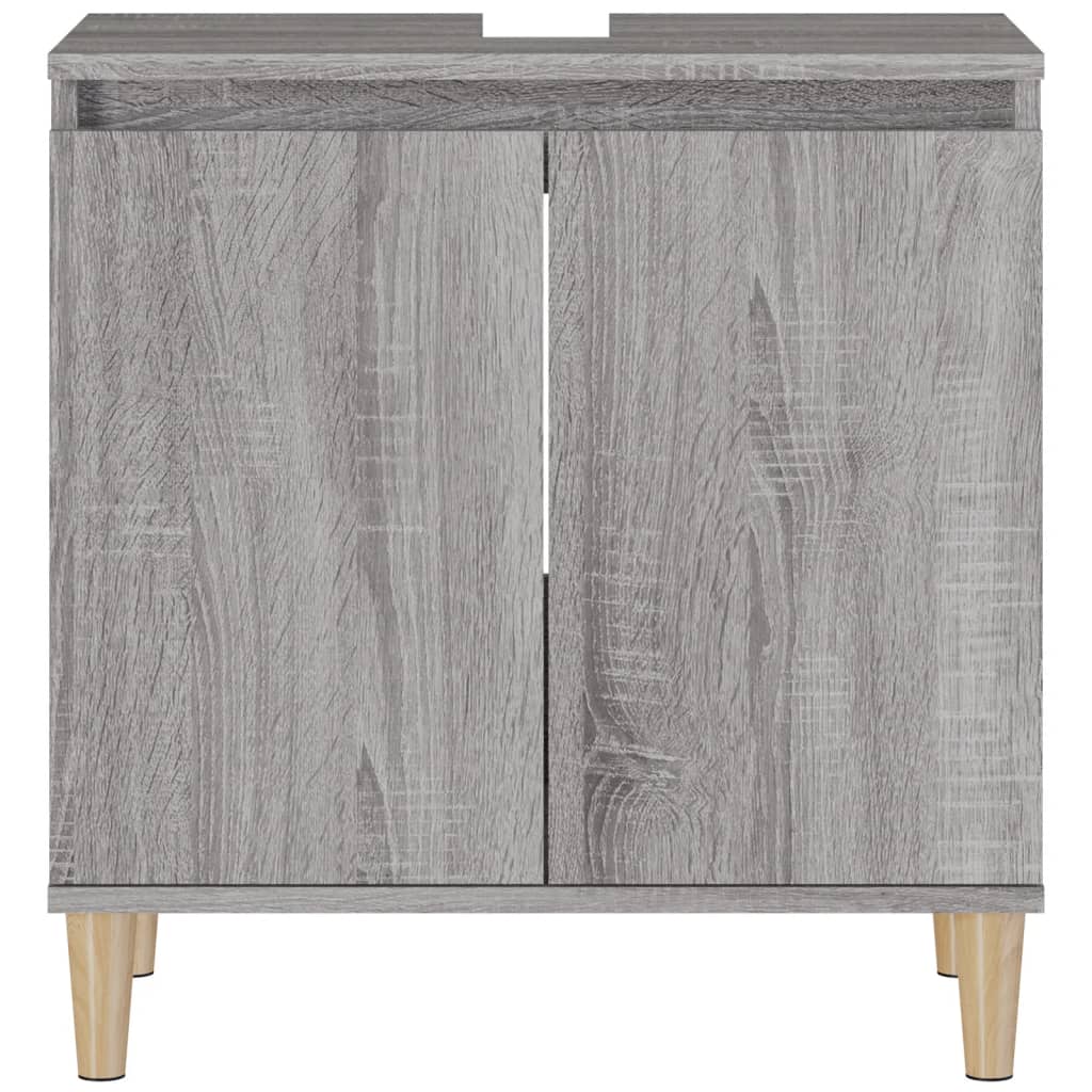 Sink cabinet, sonoma grey, 58x33x60 cm, processed wood