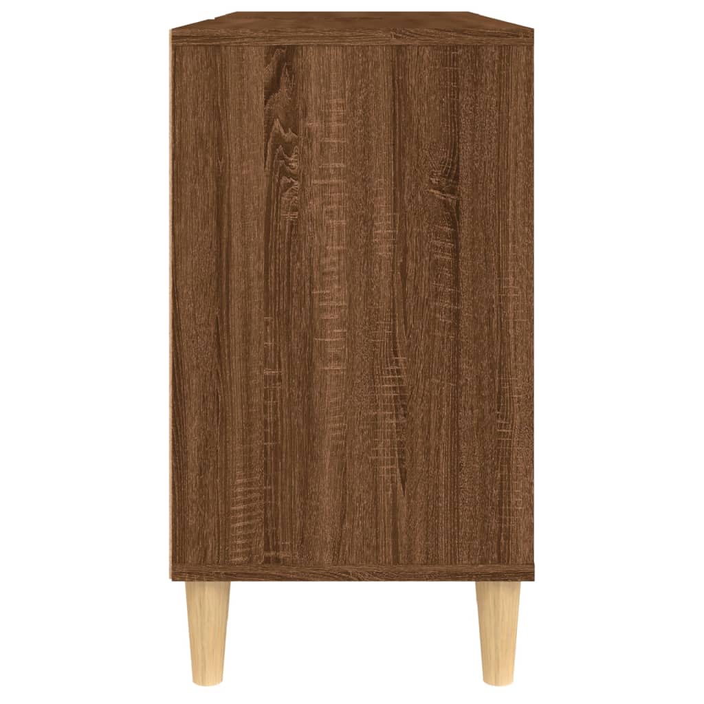 Sink cabinet, brown oak, 80x33x60 cm, processed wood