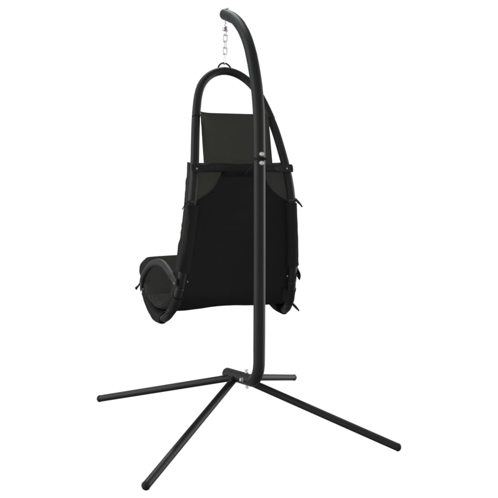 Garden rocking chair with dark gray cushion, oxford fabric/steel
