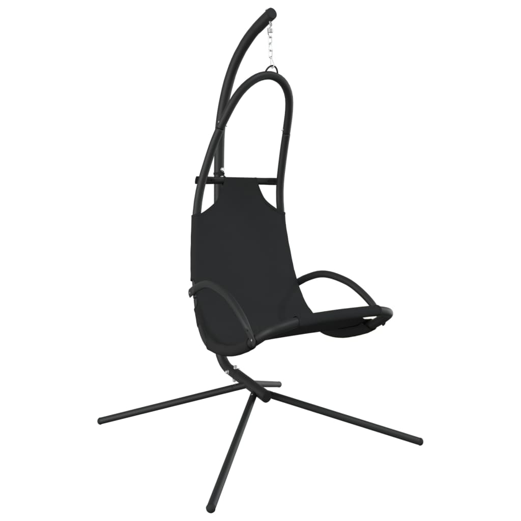 Garden rocking chair with dark gray cushion, oxford fabric/steel