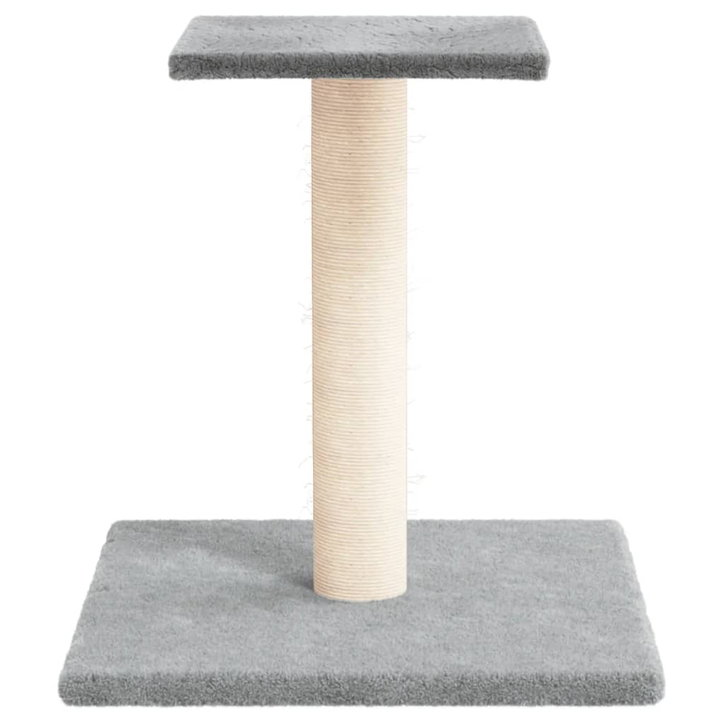 Cat scratching post with platform, light grey, 38 cm