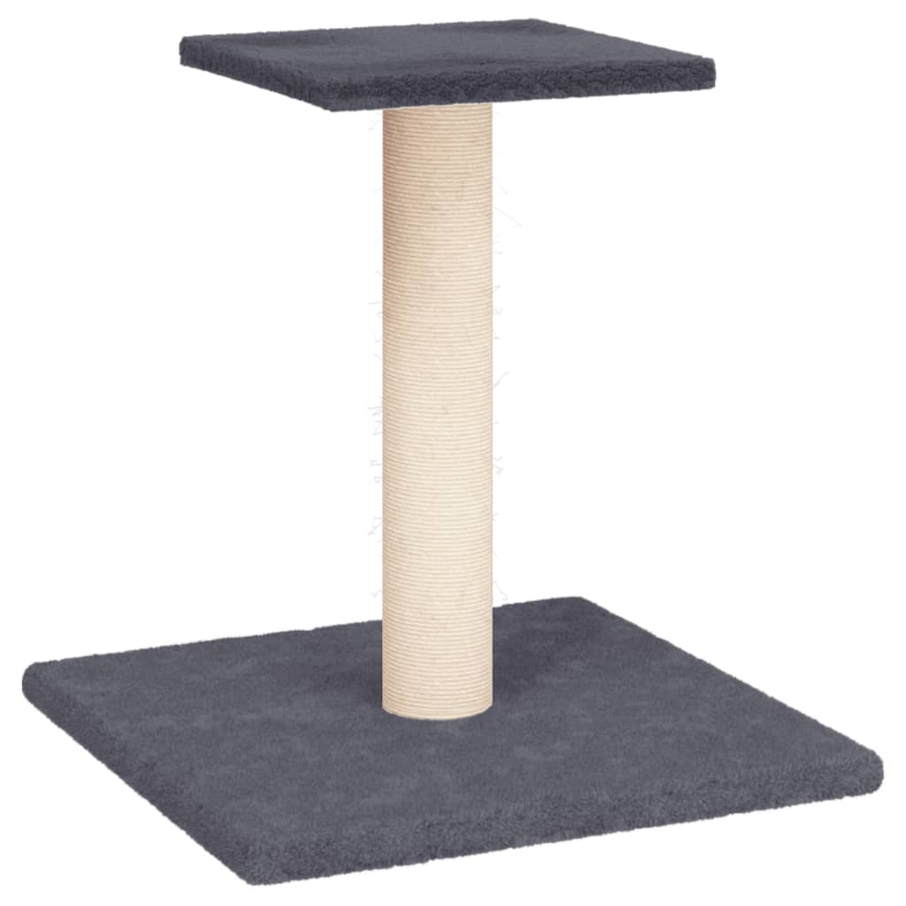 Cat scratching post with platform, dark grey, 38 cm