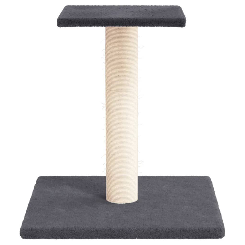 Cat scratching post with platform, dark grey, 38 cm