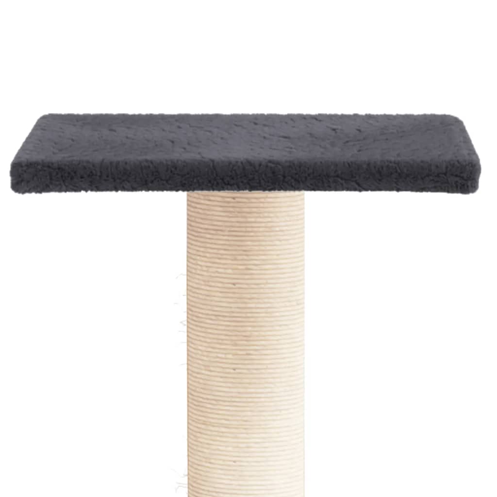 Cat scratching post with platform, dark grey, 38 cm