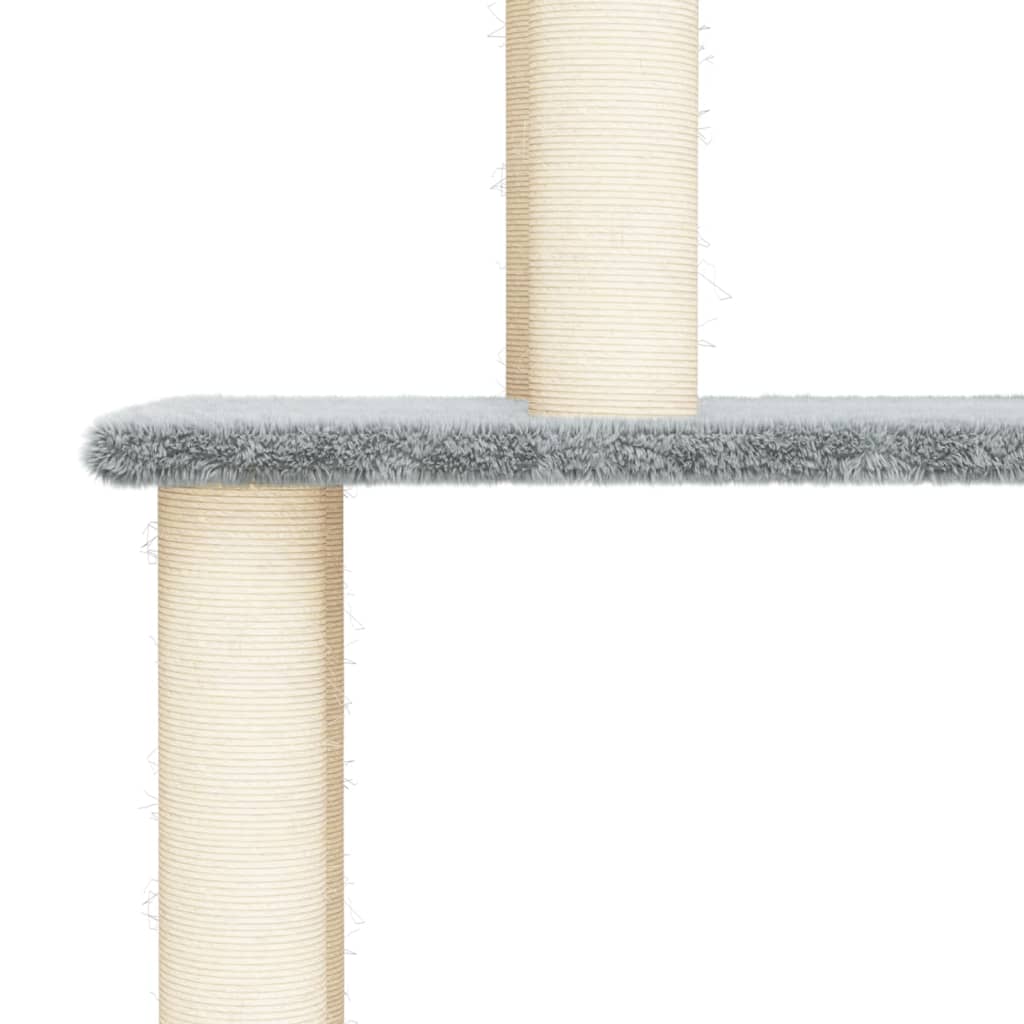 Cat set, sisal rope poles, light grey, 183 cm