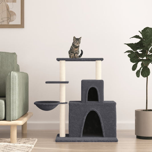 Set of cats with sisal rope poles, dark grey, 83 cm