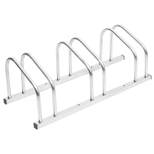 Bicycle rack, for 3 bicycles, galvanized steel