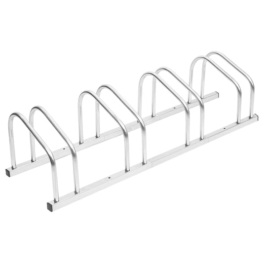Bicycle rack, for 4 bicycles, galvanized steel
