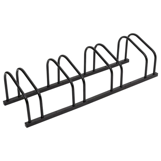 Bicycle rack, for 4 bicycles, black, steel