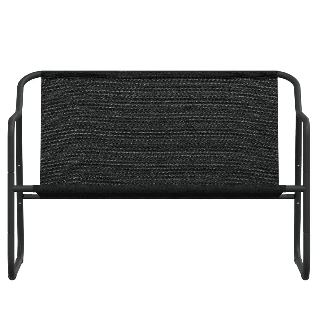 2-seater garden bench with cushion, anthracite, steel