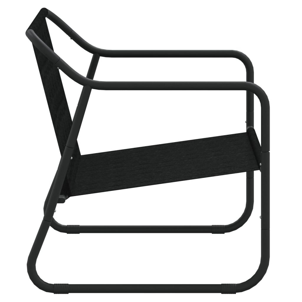 2-seater garden bench with cushion, anthracite, steel