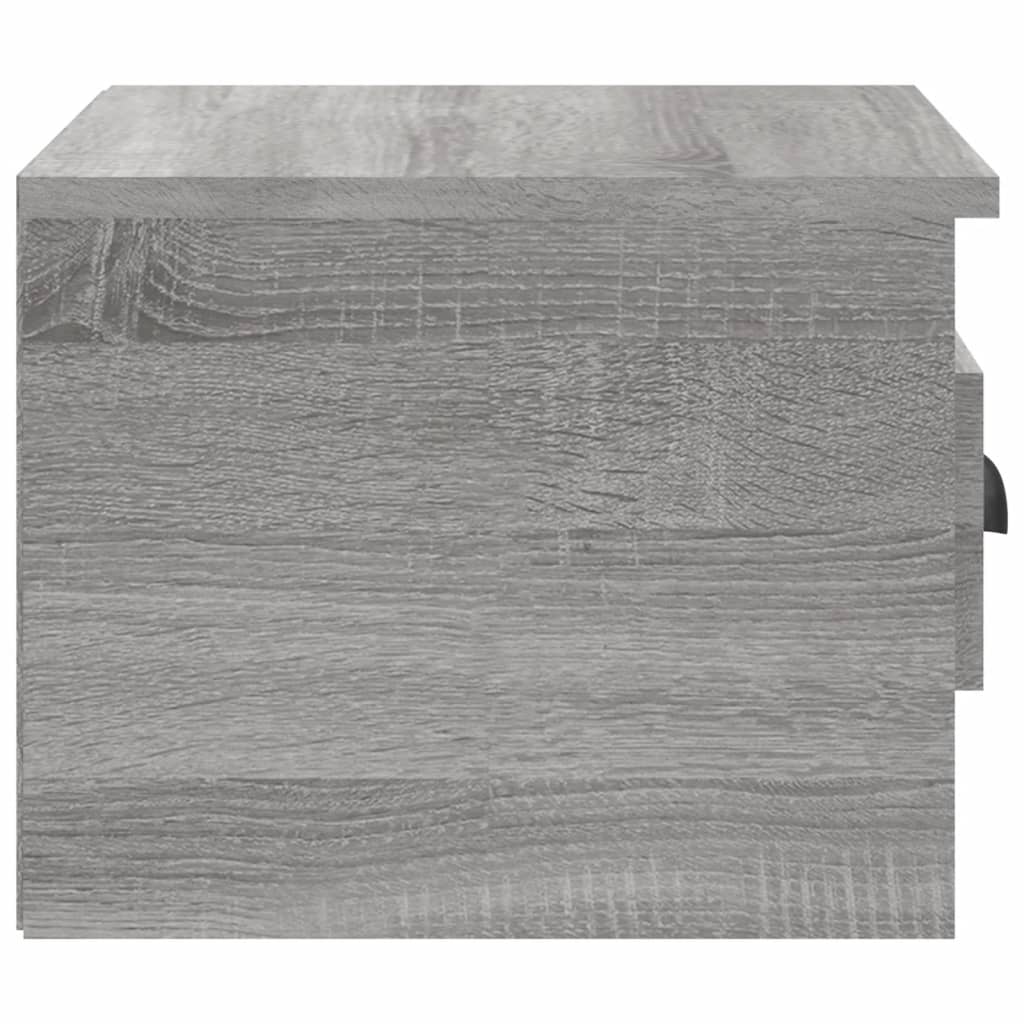 Wall-mounted bedside table, sonoma grey, 41.5x36x28 cm