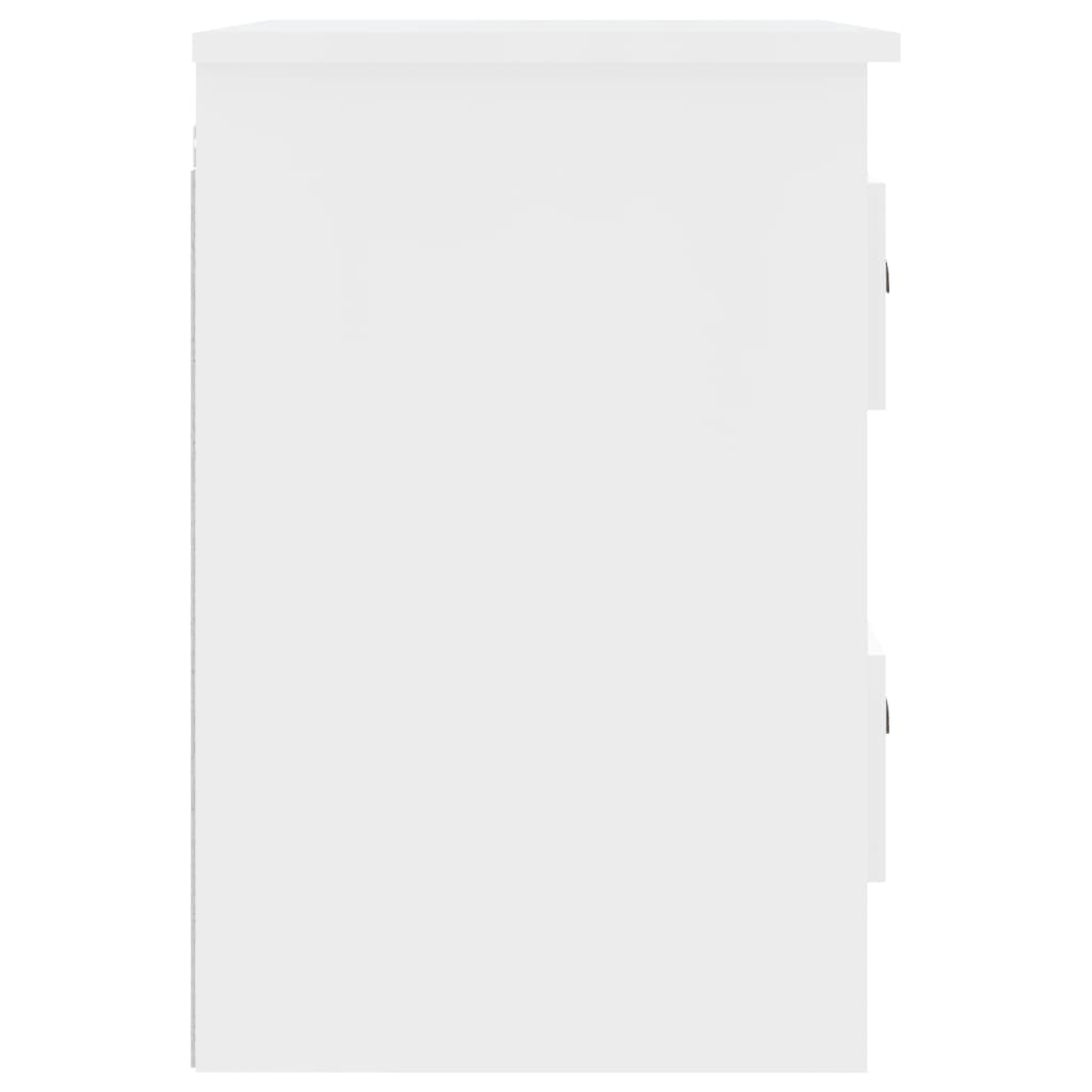 Wall-mounted bedside tables, 2 pcs., extra-glossy white, 41.5x36x53cm