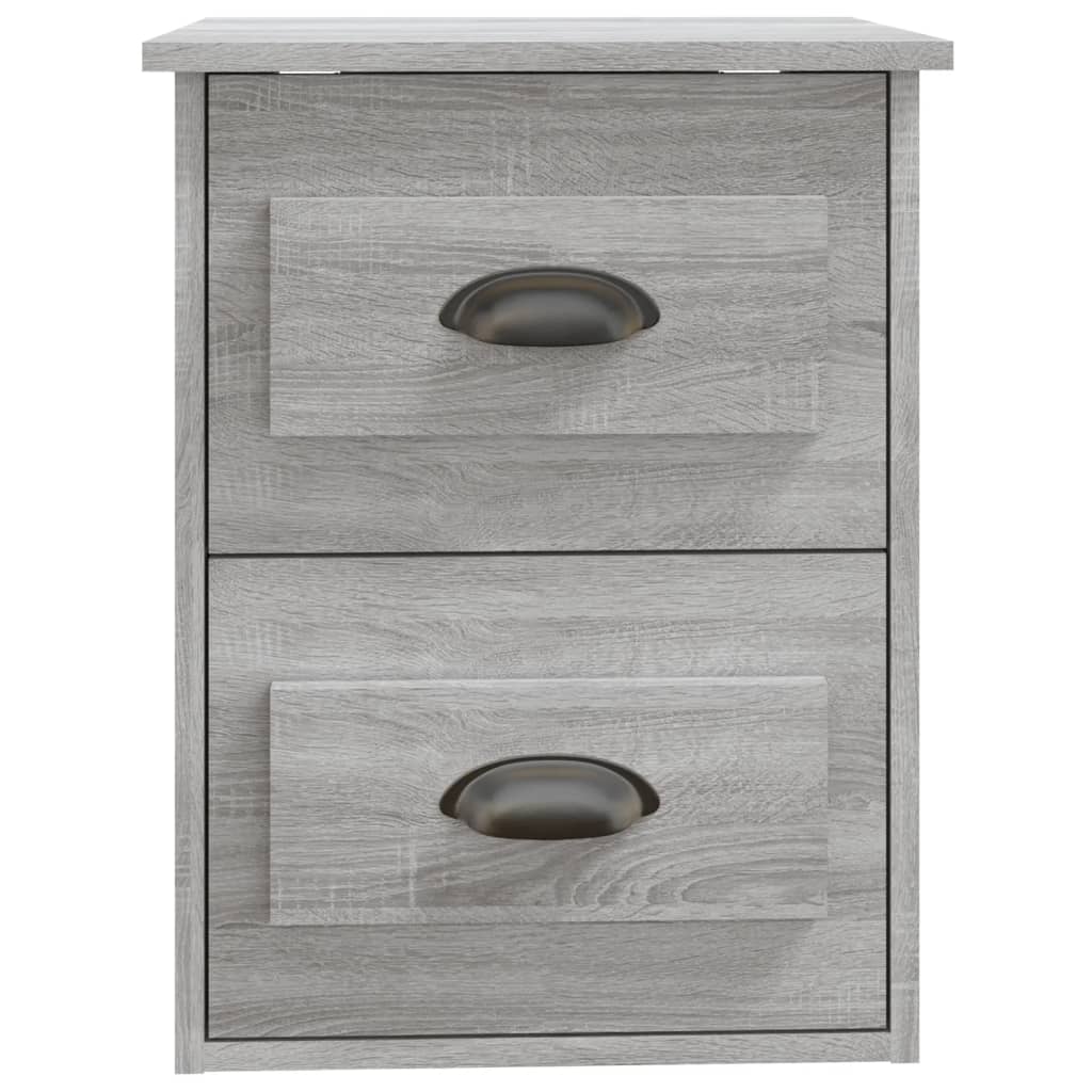 Wall-hung bedside table, sonoma grey, 41.5x36x53 cm