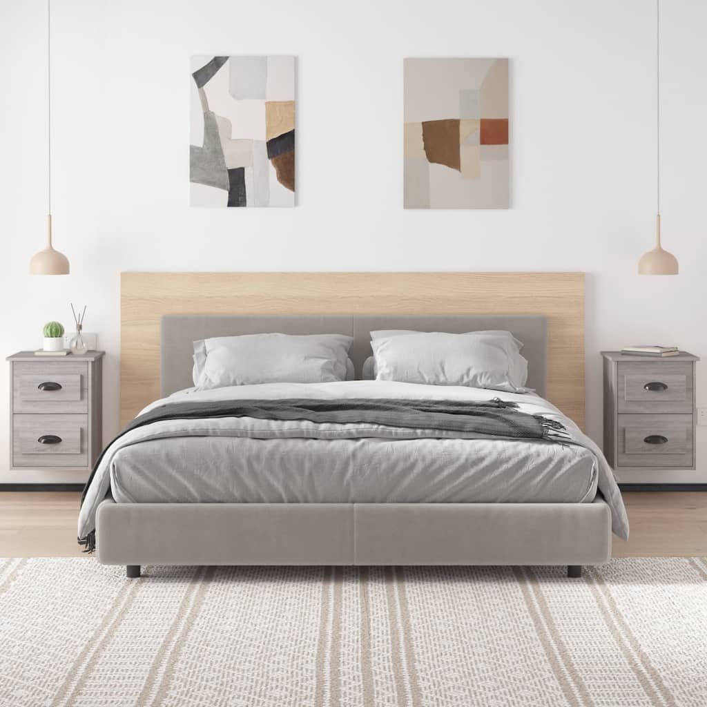 Bedside tables suspended on the wall, 2 pcs., sonoma gray, 41.5x36x53cm