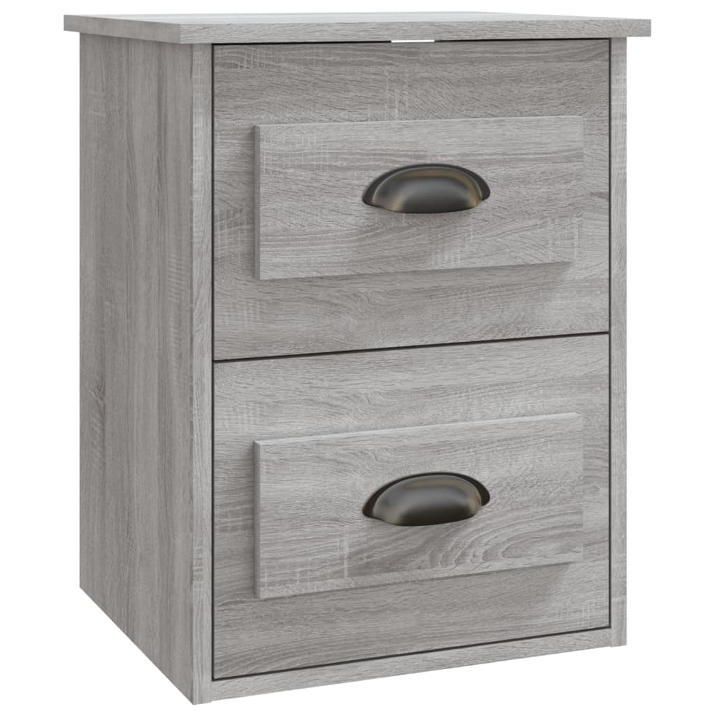 Bedside tables suspended on the wall, 2 pcs., sonoma gray, 41.5x36x53cm