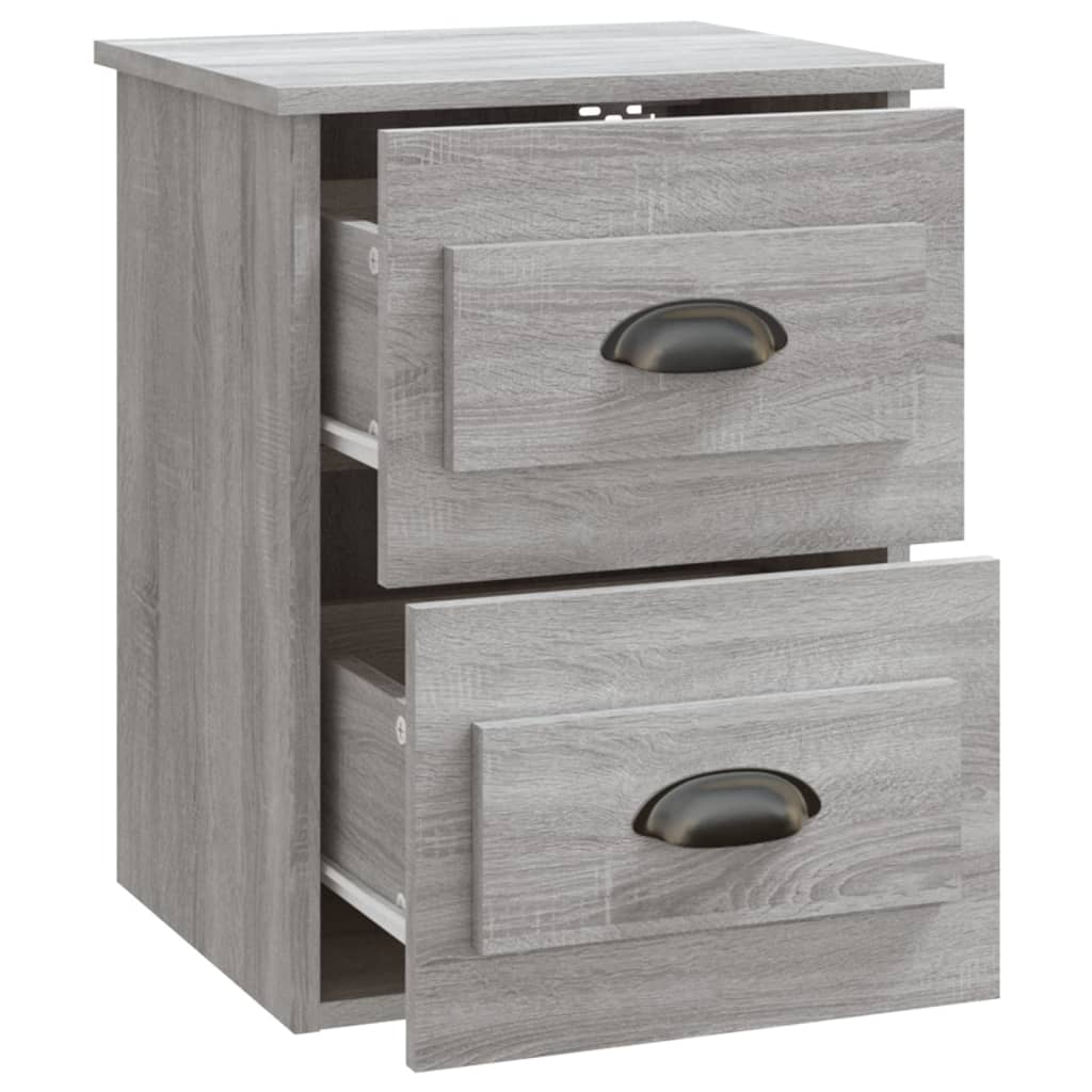 Bedside tables suspended on the wall, 2 pcs., sonoma gray, 41.5x36x53cm