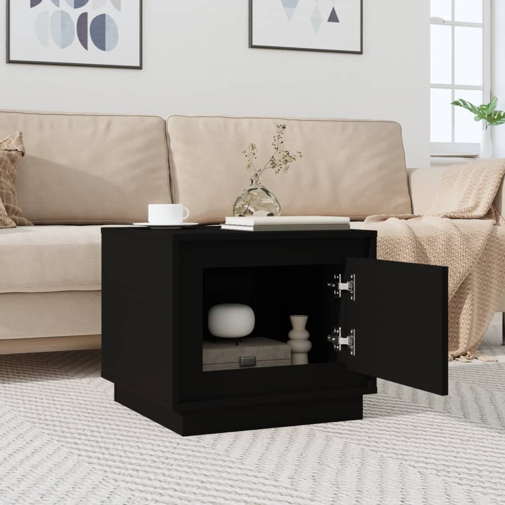 Coffee table, black, 51x50x44 cm, processed wood
