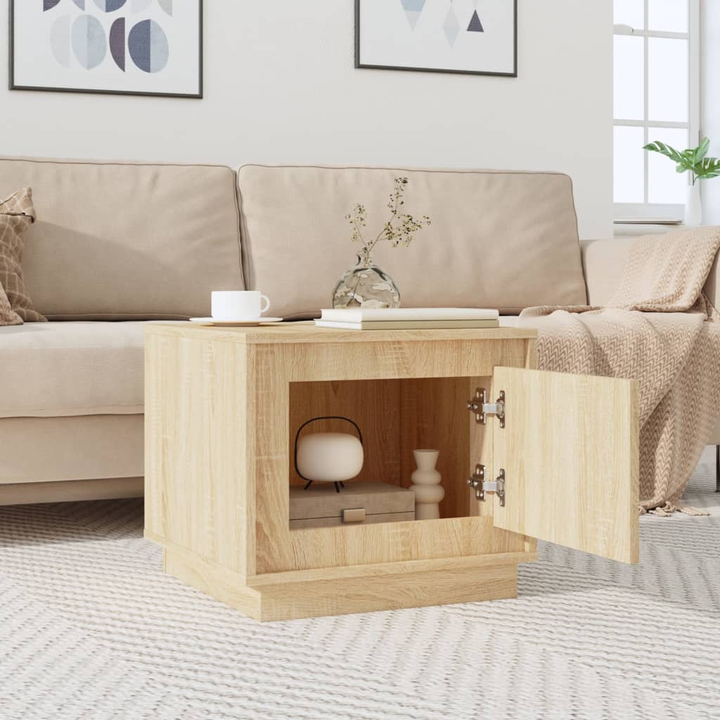 Coffee table, sonoma oak, 51x50x44 cm, processed wood