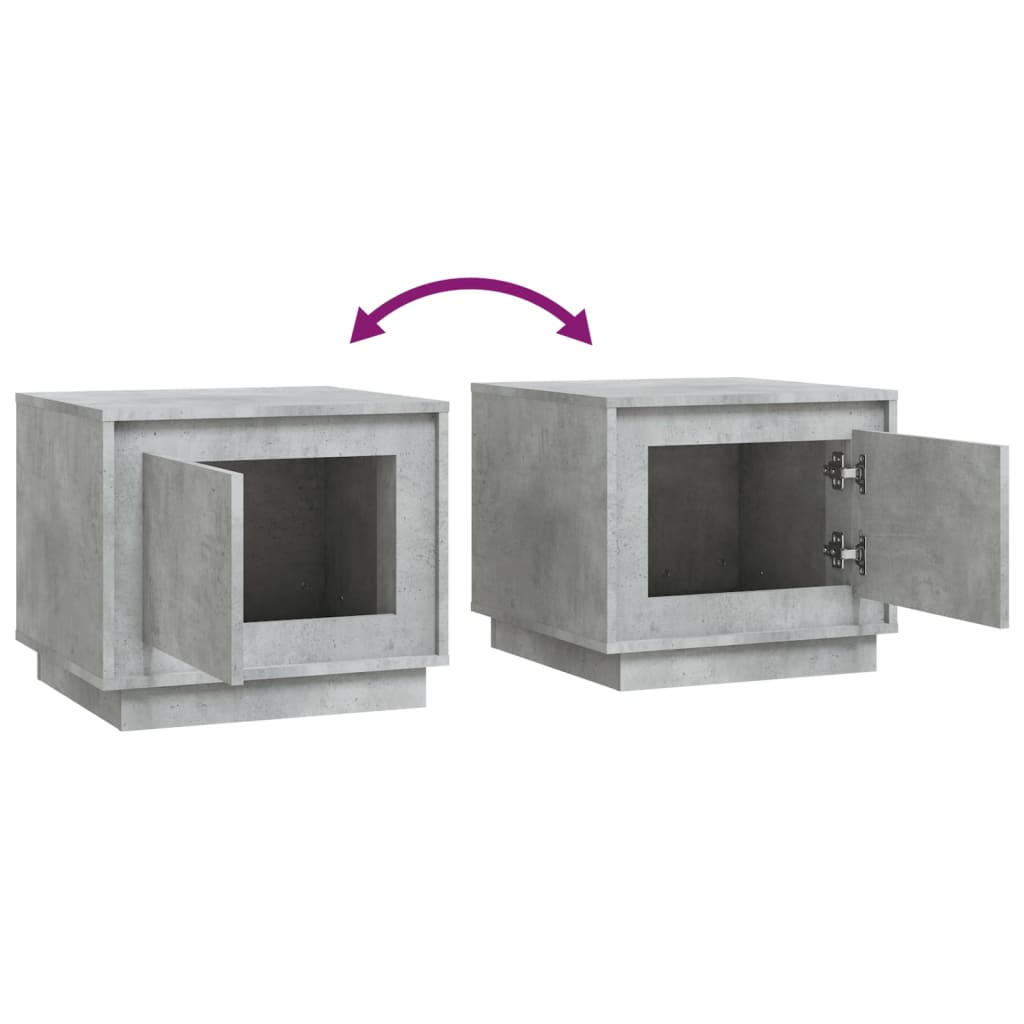 Coffee table, concrete gray, 51x50x44 cm, processed wood