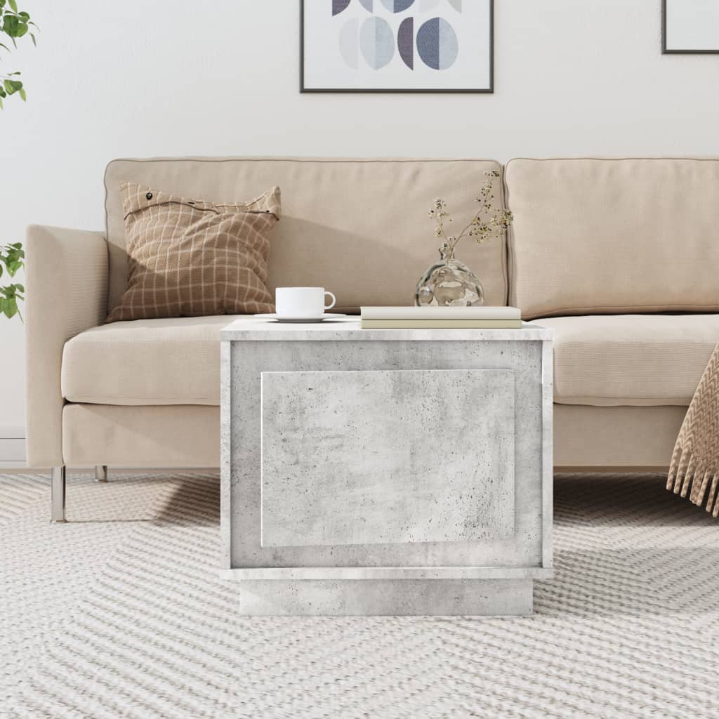 Coffee table, concrete gray, 51x50x44 cm, processed wood