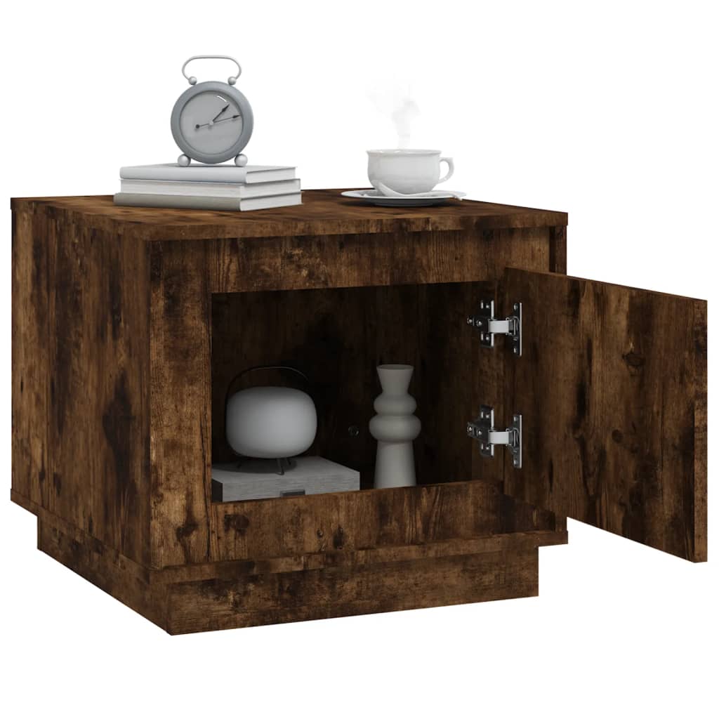 Coffee table, smoked oak, 51x50x44 cm, processed wood
