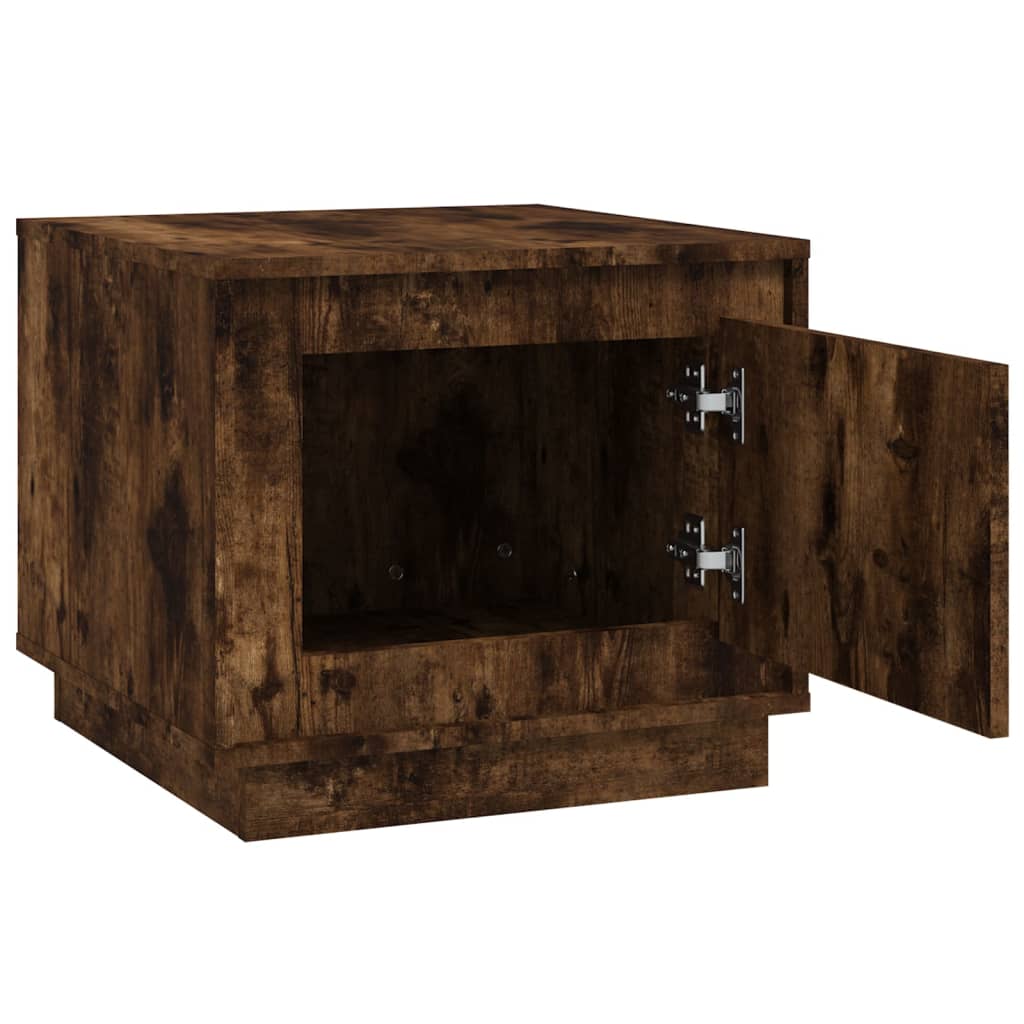 Coffee table, smoked oak, 51x50x44 cm, processed wood