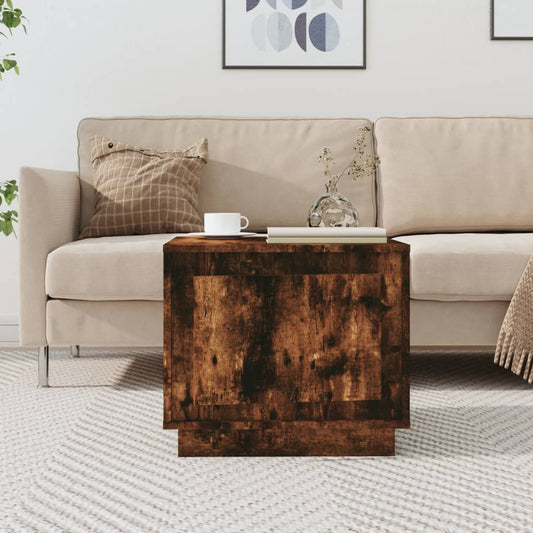 Coffee table, smoked oak, 51x50x44 cm, processed wood