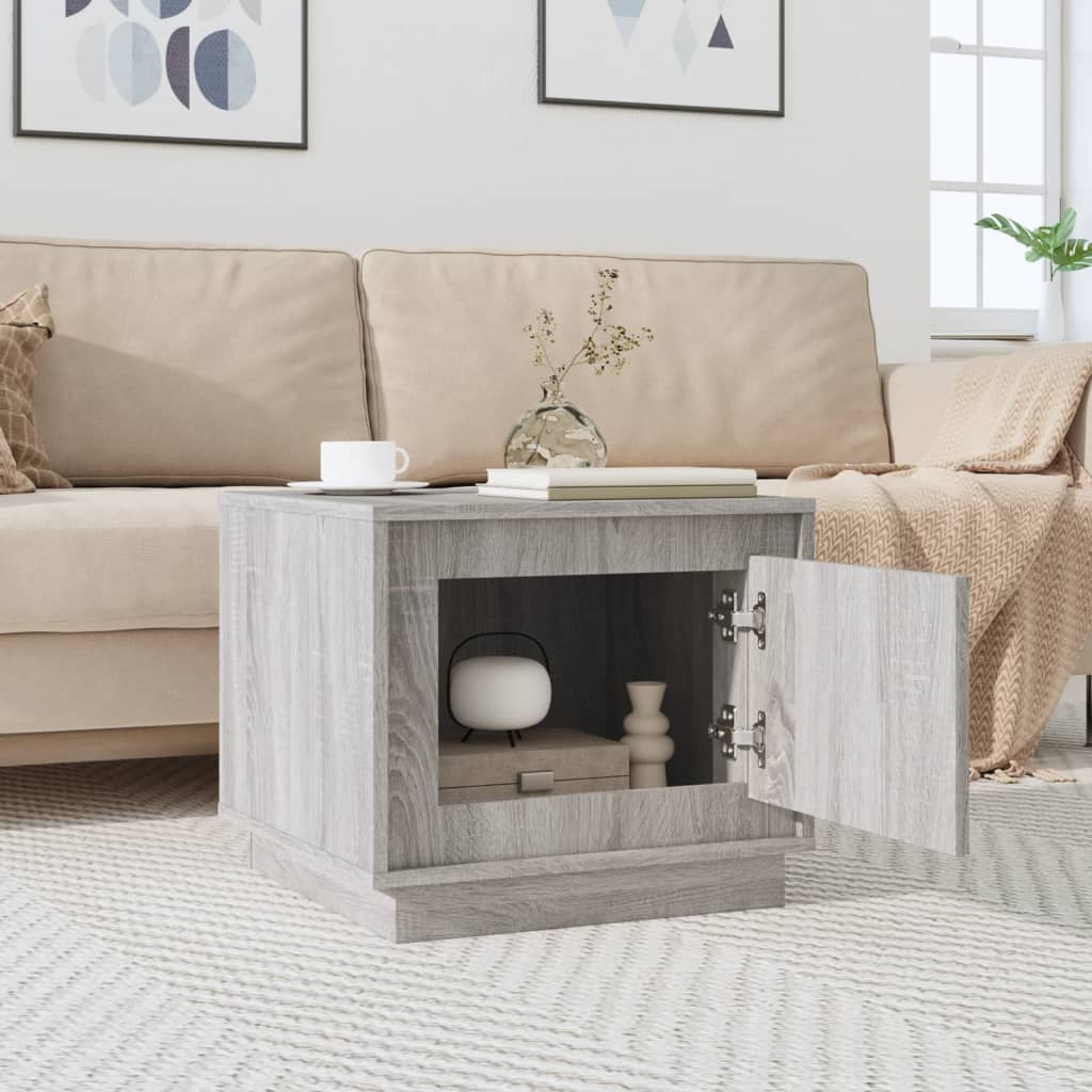 Coffee table, sonoma grey, 51x50x44 cm, processed wood