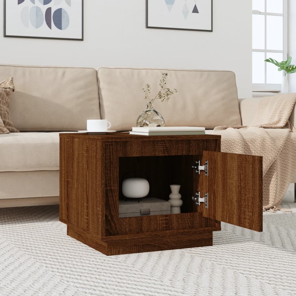 Coffee table, brown oak, 51x50x44 cm, processed wood