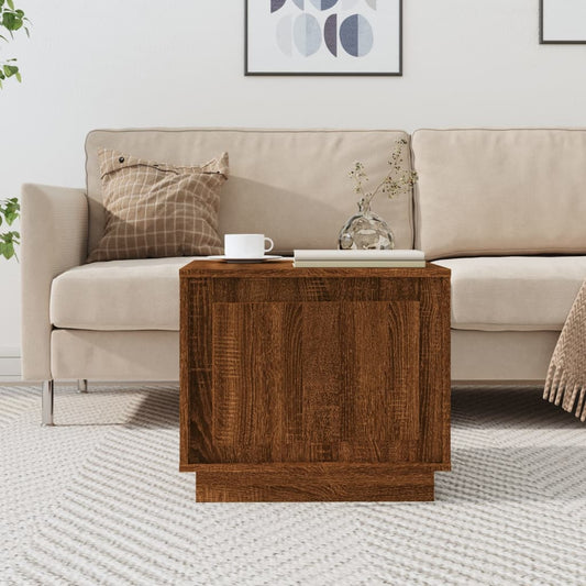 Coffee table, brown oak, 51x50x44 cm, processed wood