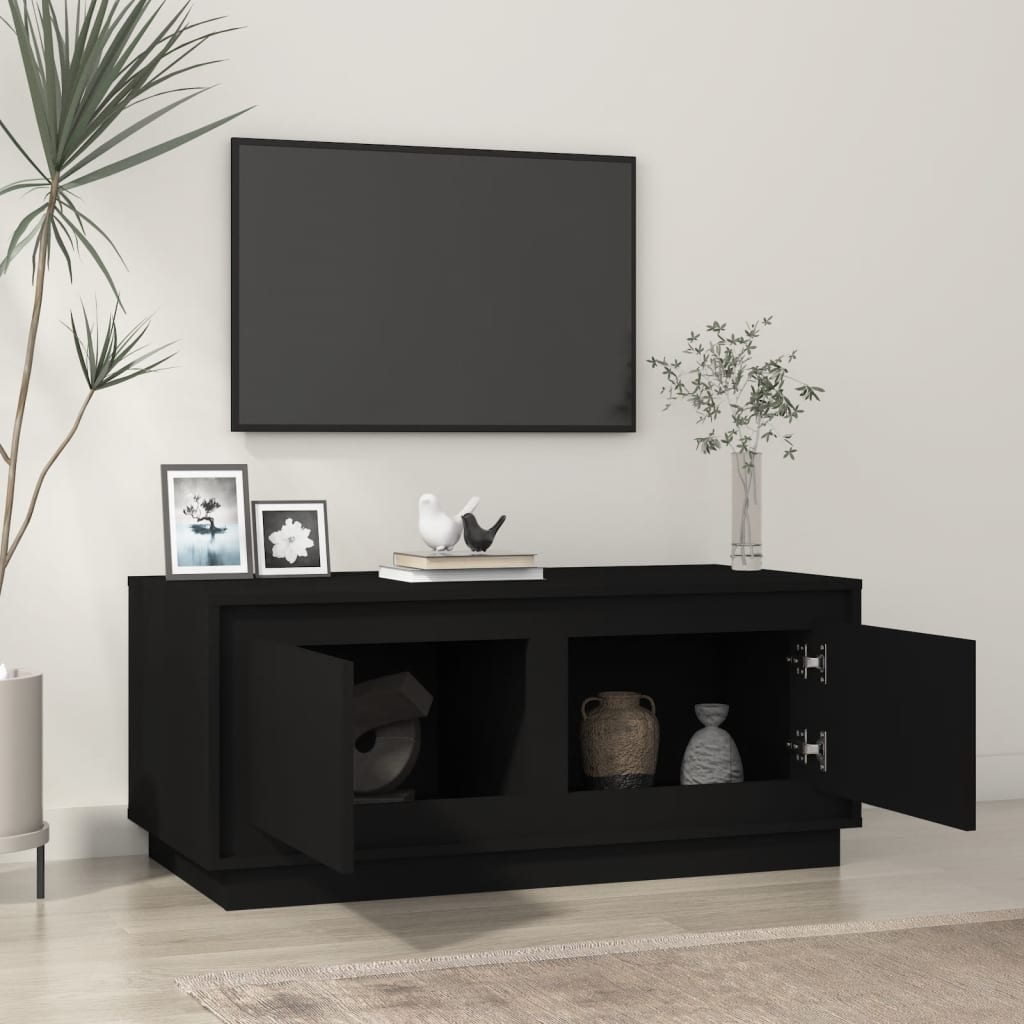 Coffee table, black, 102x50x44 cm, processed wood