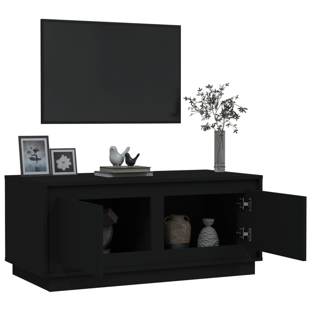Coffee table, black, 102x50x44 cm, processed wood