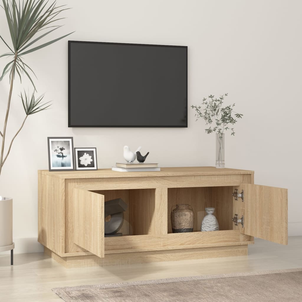 Coffee table, sonoma oak, 102x50x44 cm, processed wood