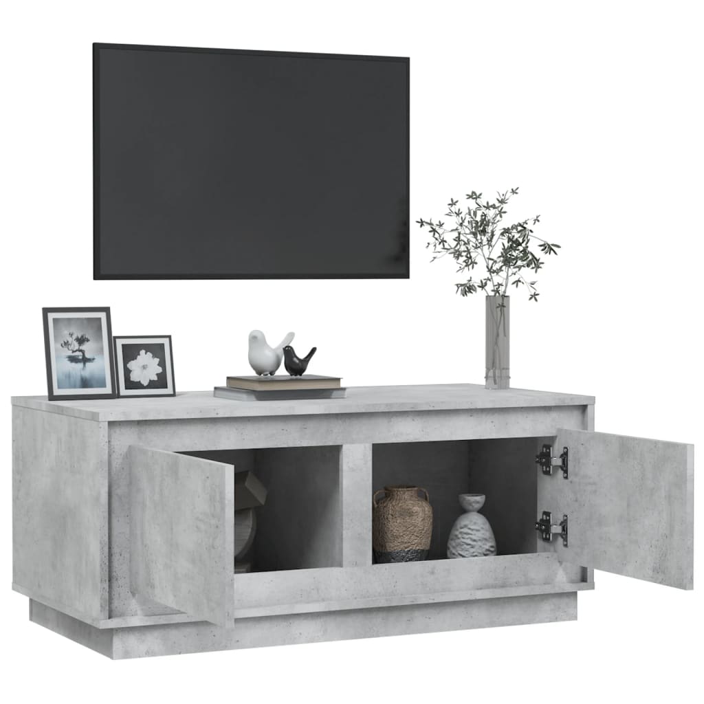 Coffee table, concrete gray, 102x50x44 cm, processed wood