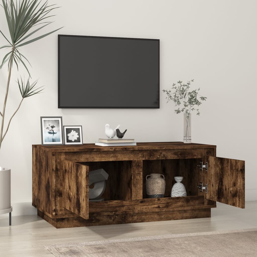 Coffee table, smoked oak, 102x50x44 cm, processed wood