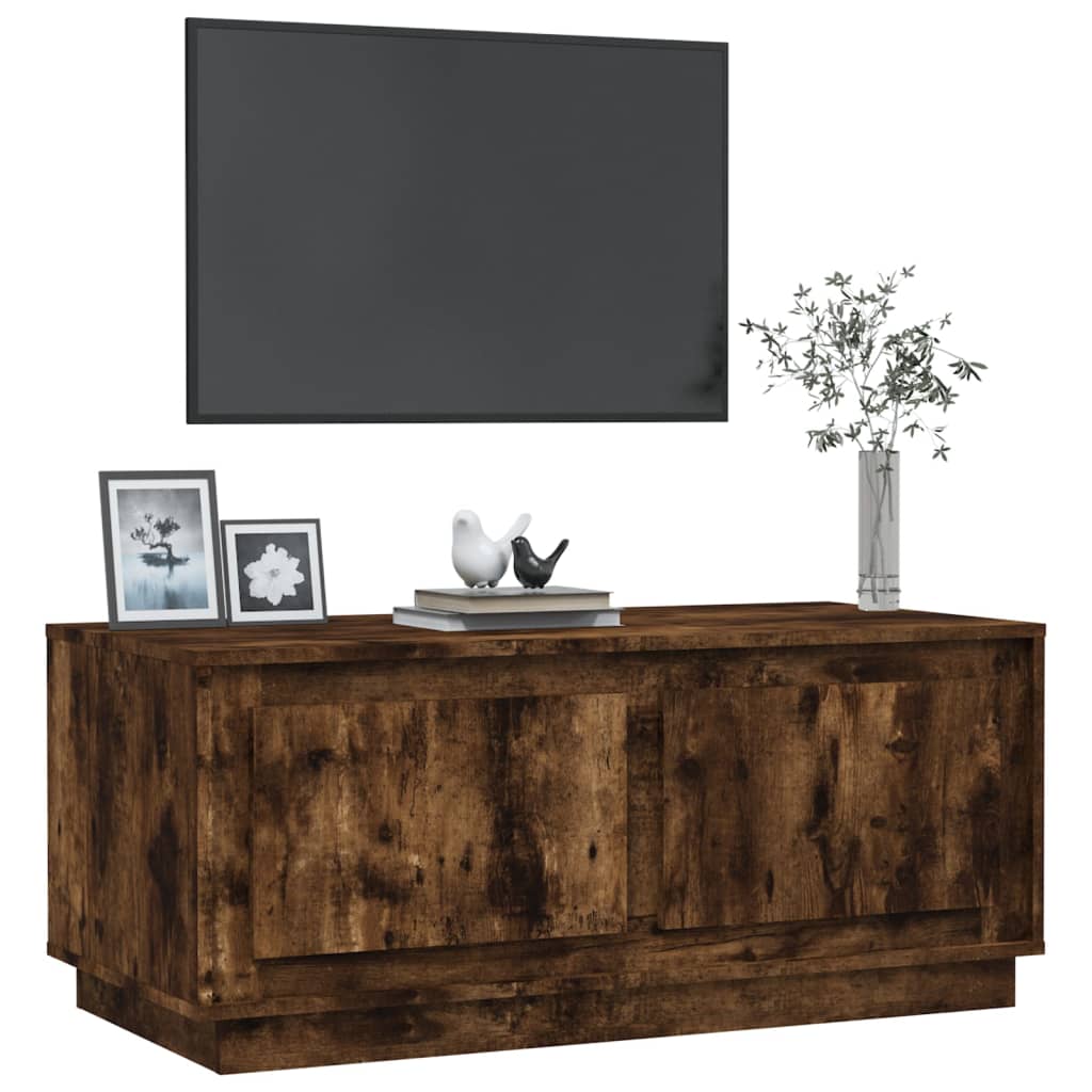 Coffee table, smoked oak, 102x50x44 cm, processed wood
