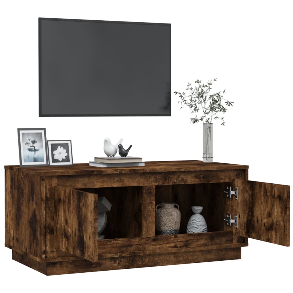 Coffee table, smoked oak, 102x50x44 cm, processed wood