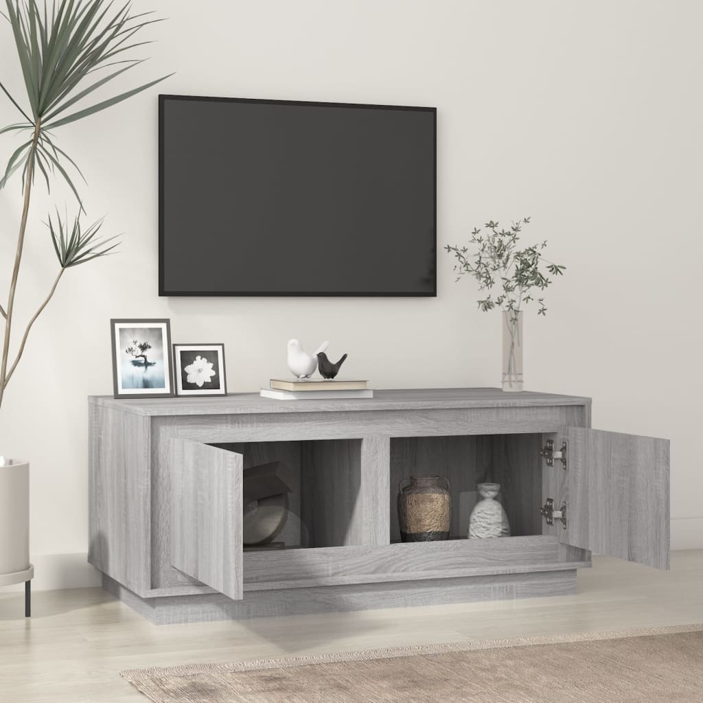 Coffee table, sonoma grey, 102x50x44 cm, processed wood